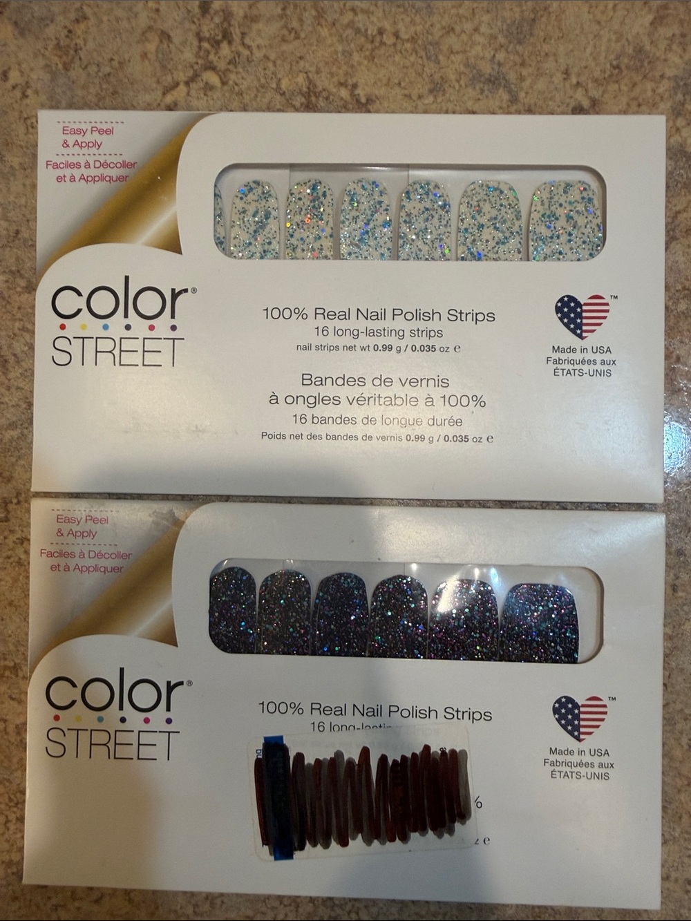 Color Street Glitter Holographic Nail Strips NIB